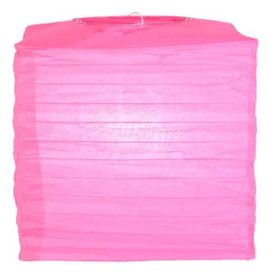 10" Fuchsia Square Shaped Paper Lantern