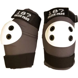 187 Elbow Pads Regular Grey w/ White Caps