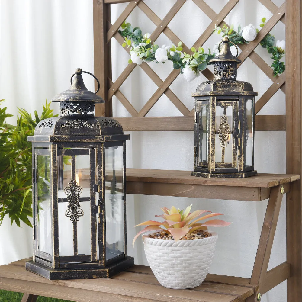 20.5''&14"&10" H Set of 3 Outdoor Candle Lanterns