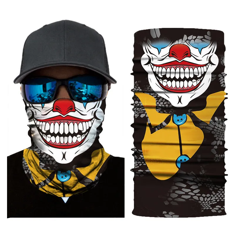 3D Digital Printing Headscarf Outdoor Sports Cycling Sun Protection Halloween Funny Sun Protection Mask