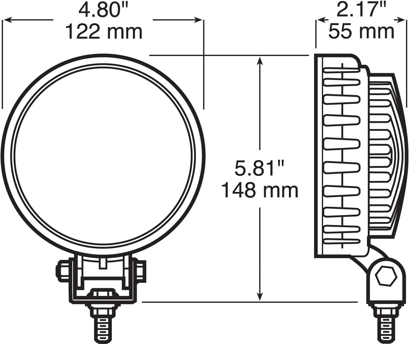 911 GREAT WHITE LED ROUND WORKLIGHT