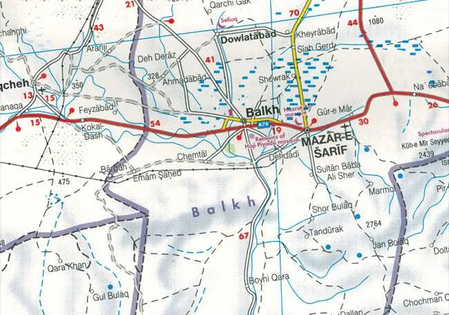 Afghanistan Road Map by Freytag & Berndt (2010)