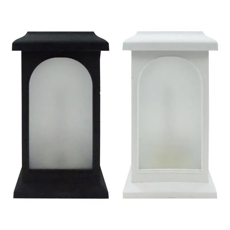 Alpine Plastic Black/White LED Candle Lantern