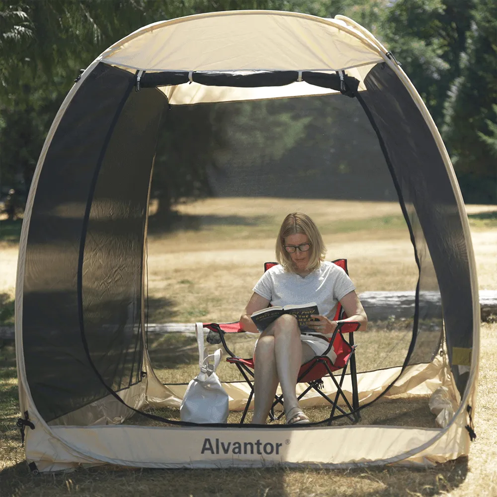 Alvantor Pop Up Tent for Backyard 6'x6' Outdoor Portable Canopy with Screen