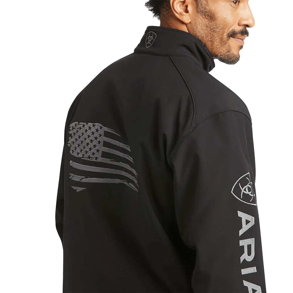 Ariat Mens Logo 2.0 Patriot Softshell Black Concealed Carry Jacket