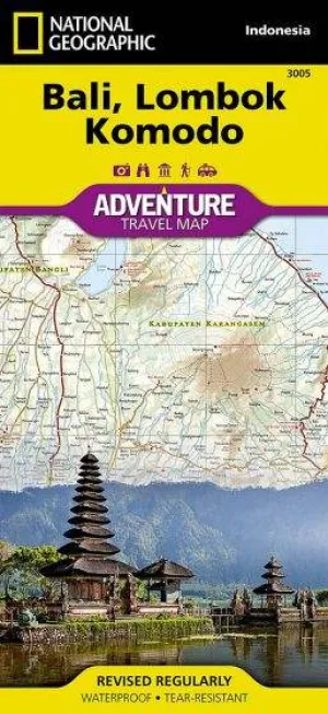 Bali, Lombok & Komodo Adventure Road Map by National Geographic (2012)