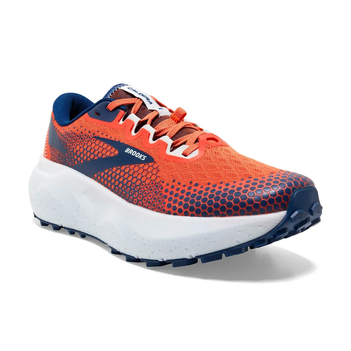 Brooks Caldera 6 Mens | Firecracker/navy/blue