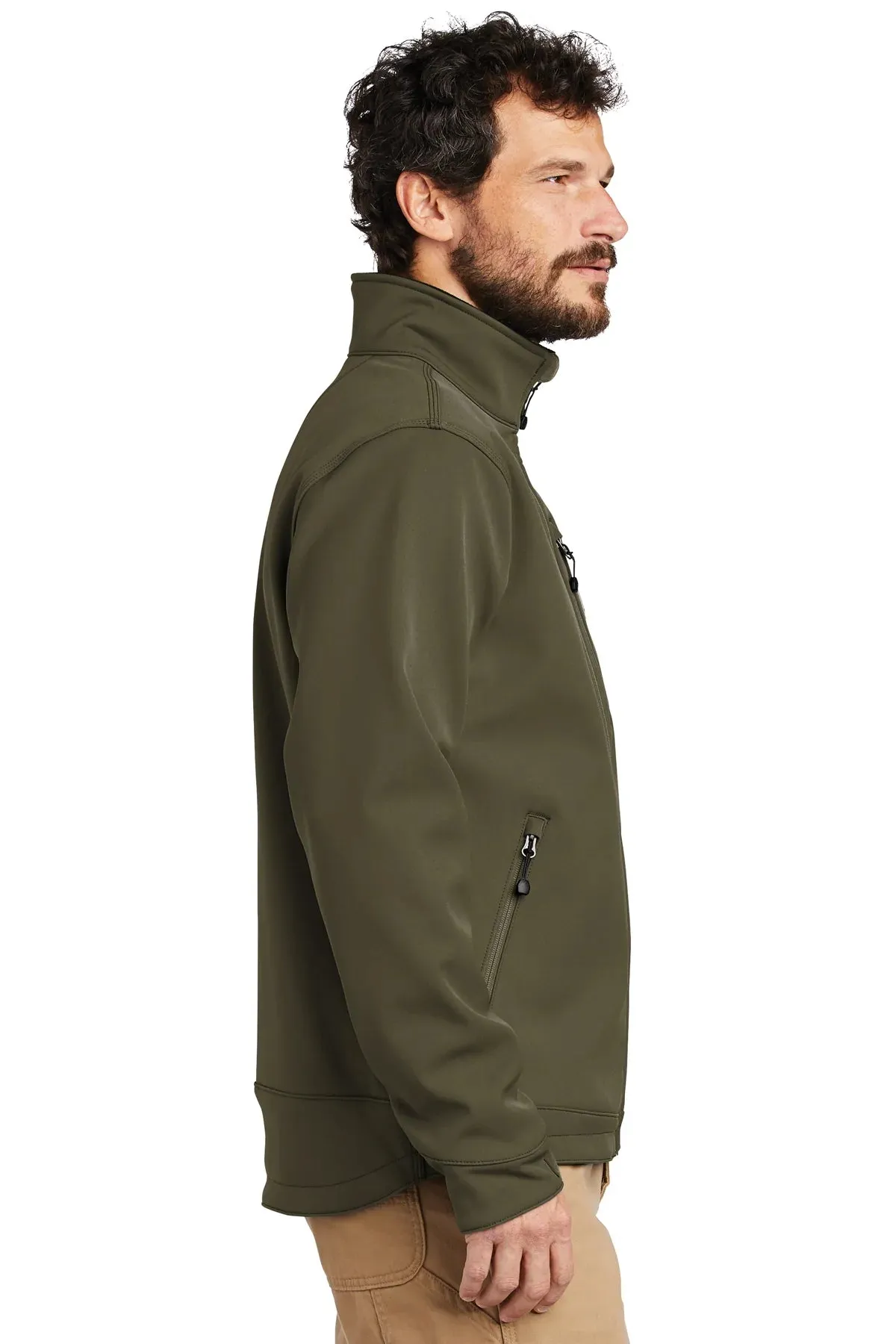 Carhartt Crowley Branded Soft Shell Jackets, Moss