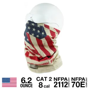 CAT 2 FR American Flag Beige Face Muffler