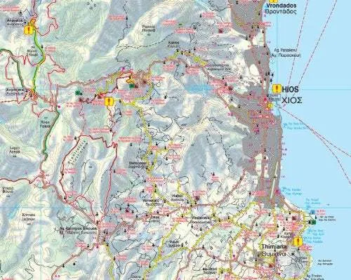 Chios Road Map by Freytag & Berndt (2011)