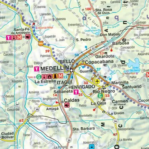 Colombia Road Map by Freytag & Berndt (2012)