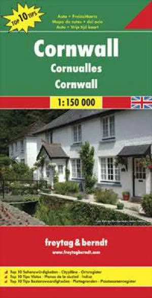 Cornwall Road Map by Freytag & Berndt (2012)