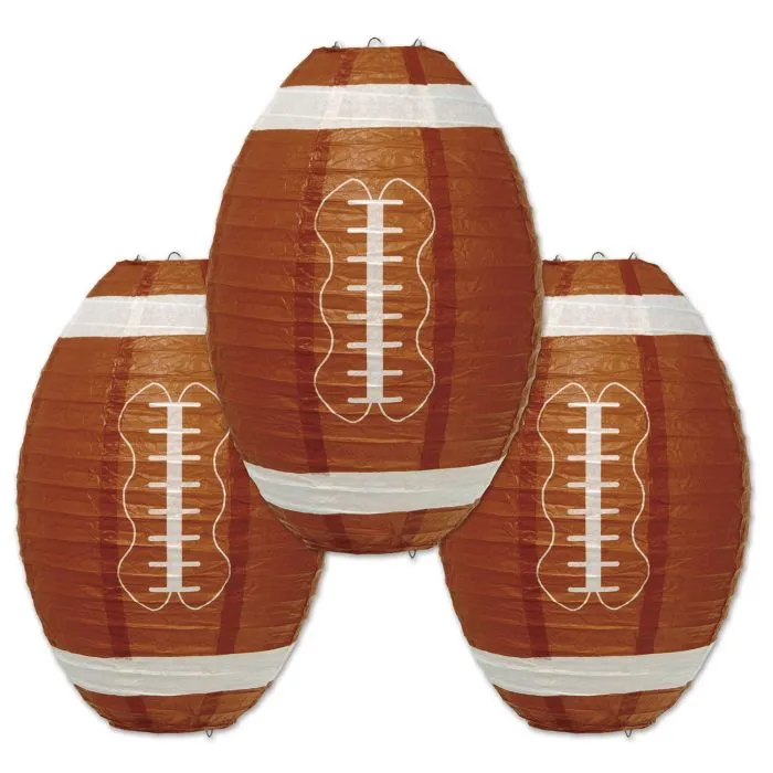 Football Paper Lantern, 11'' | 3 ct