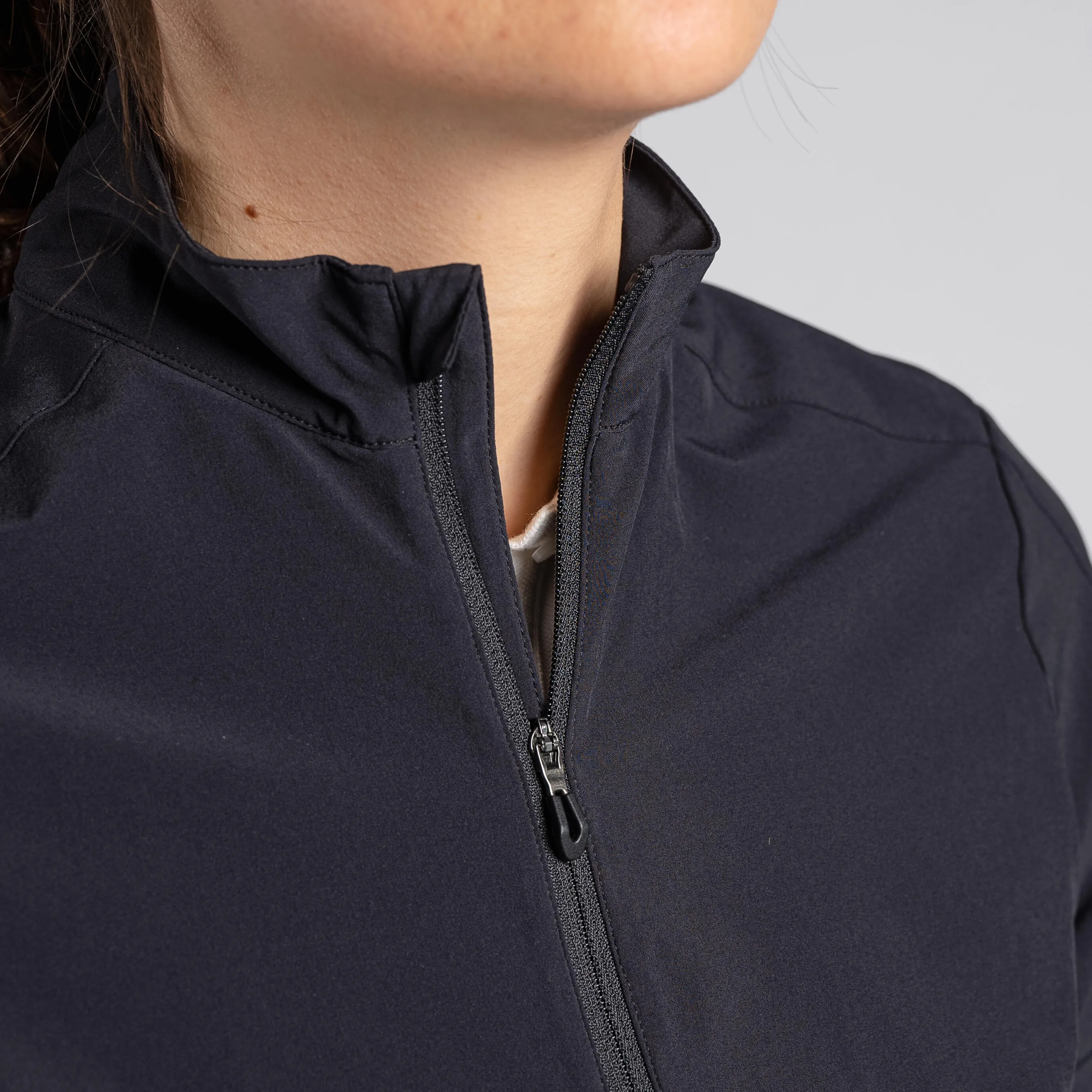 Golf windbreaker water-repellent RW500 women's black INESIS, black