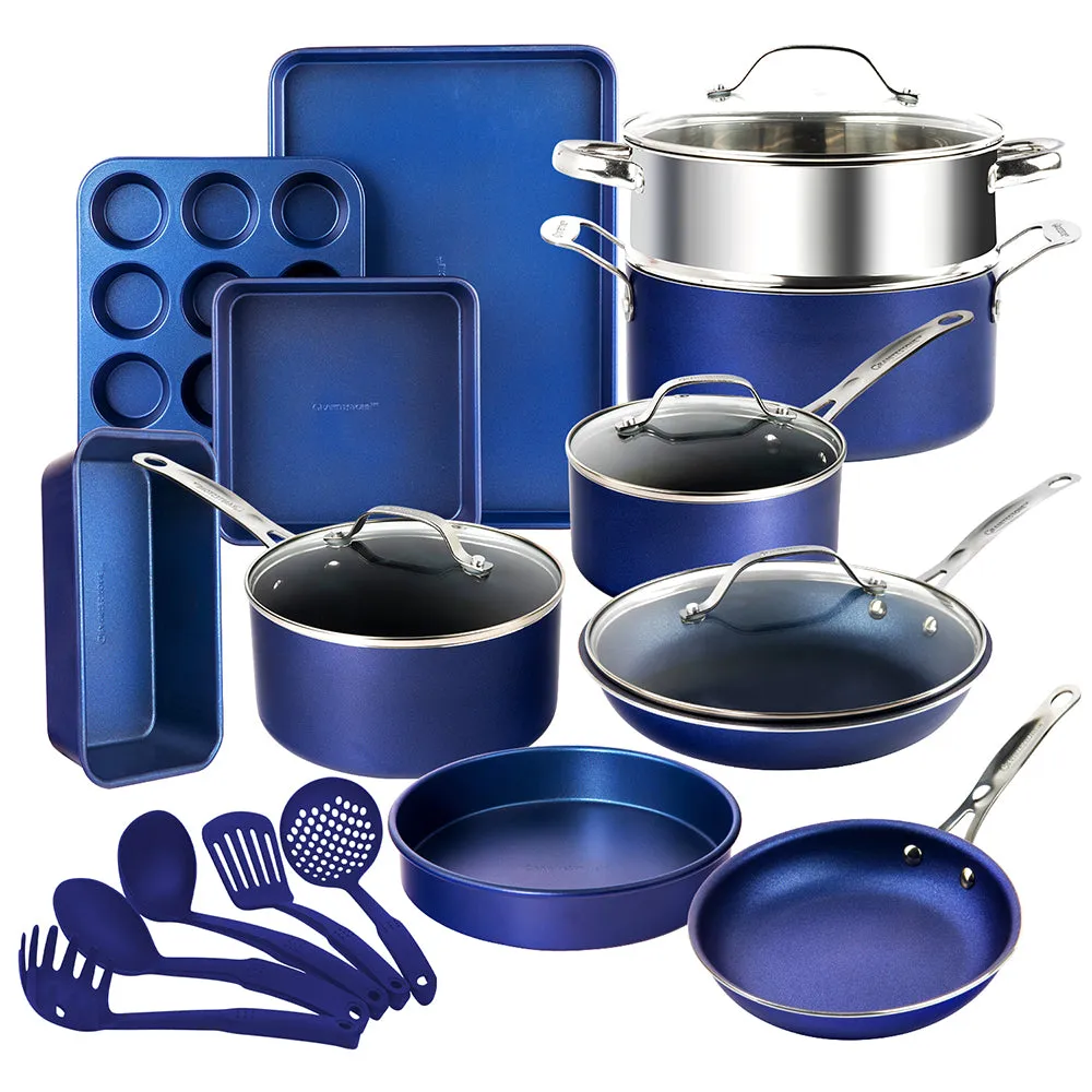 Granitestone 20-Piece - Cook, Steam & Bake Set with Kitchen Utensils