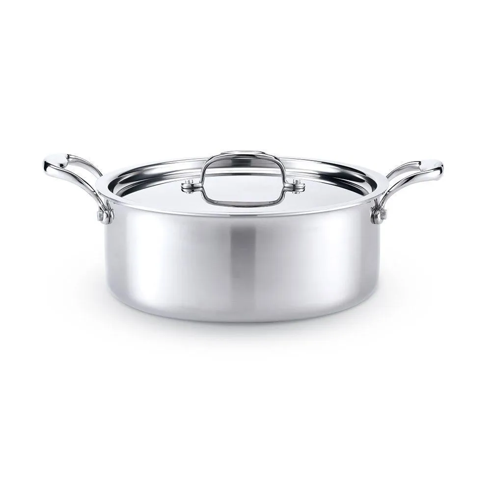 Heritage Steel 5-ply Stainless Rondeau with Lid