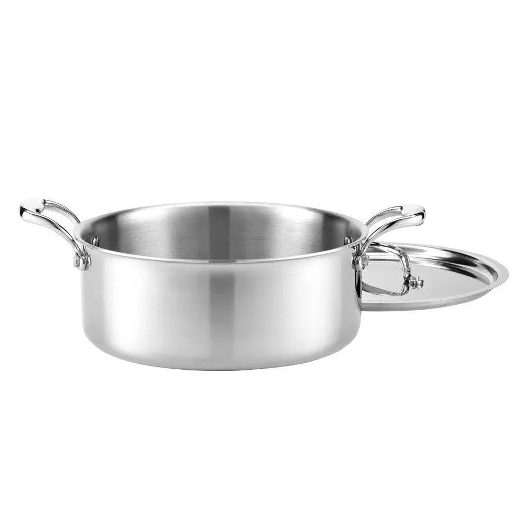 Heritage Steel 5-ply Stainless Rondeau with Lid