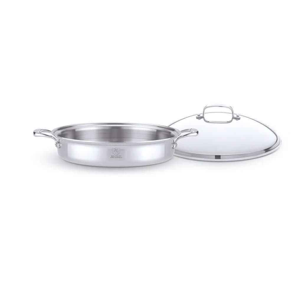 Heritage Steel 5-ply Stainless Sauteuse with Lid