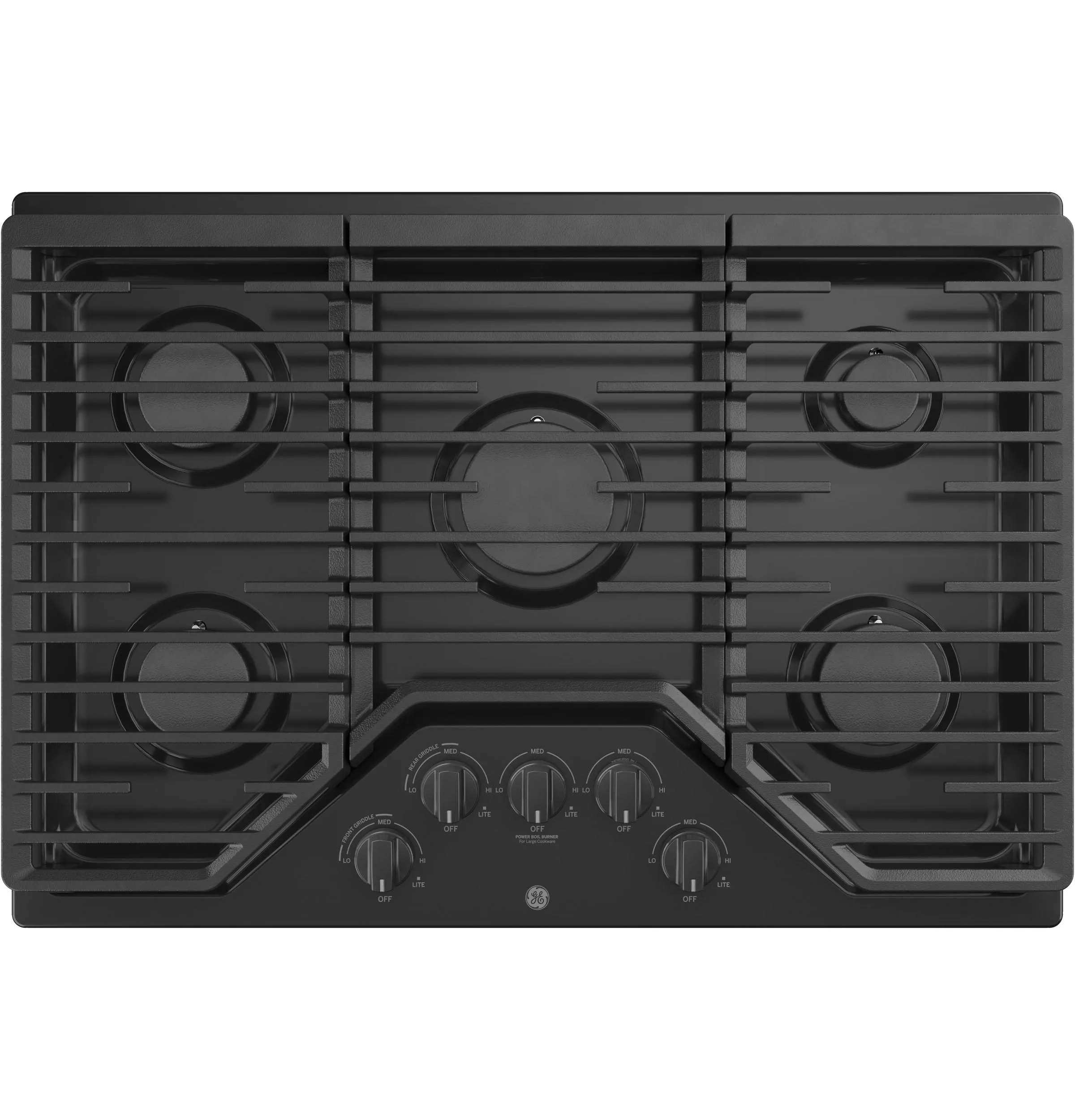 JGP5030DLBB GE® 30" Built-In Gas Cooktop with 5 Burners and Dishwasher Safe Grates