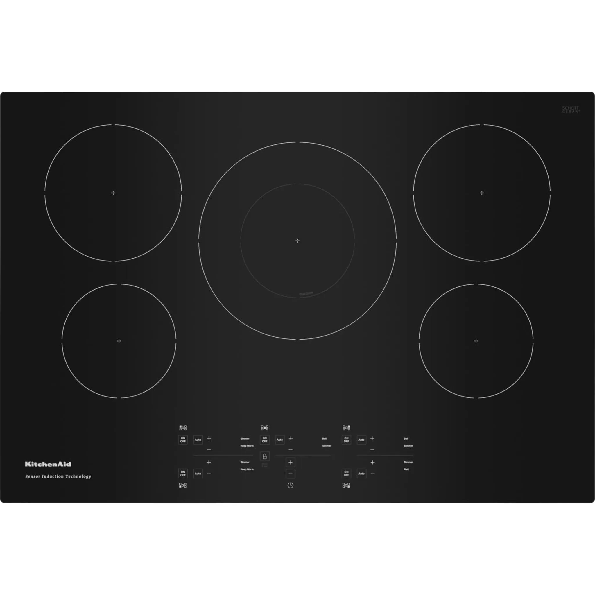 KitchenAid  30" 5-Element Sensor Induction Cooktop (KCIG550JBL)