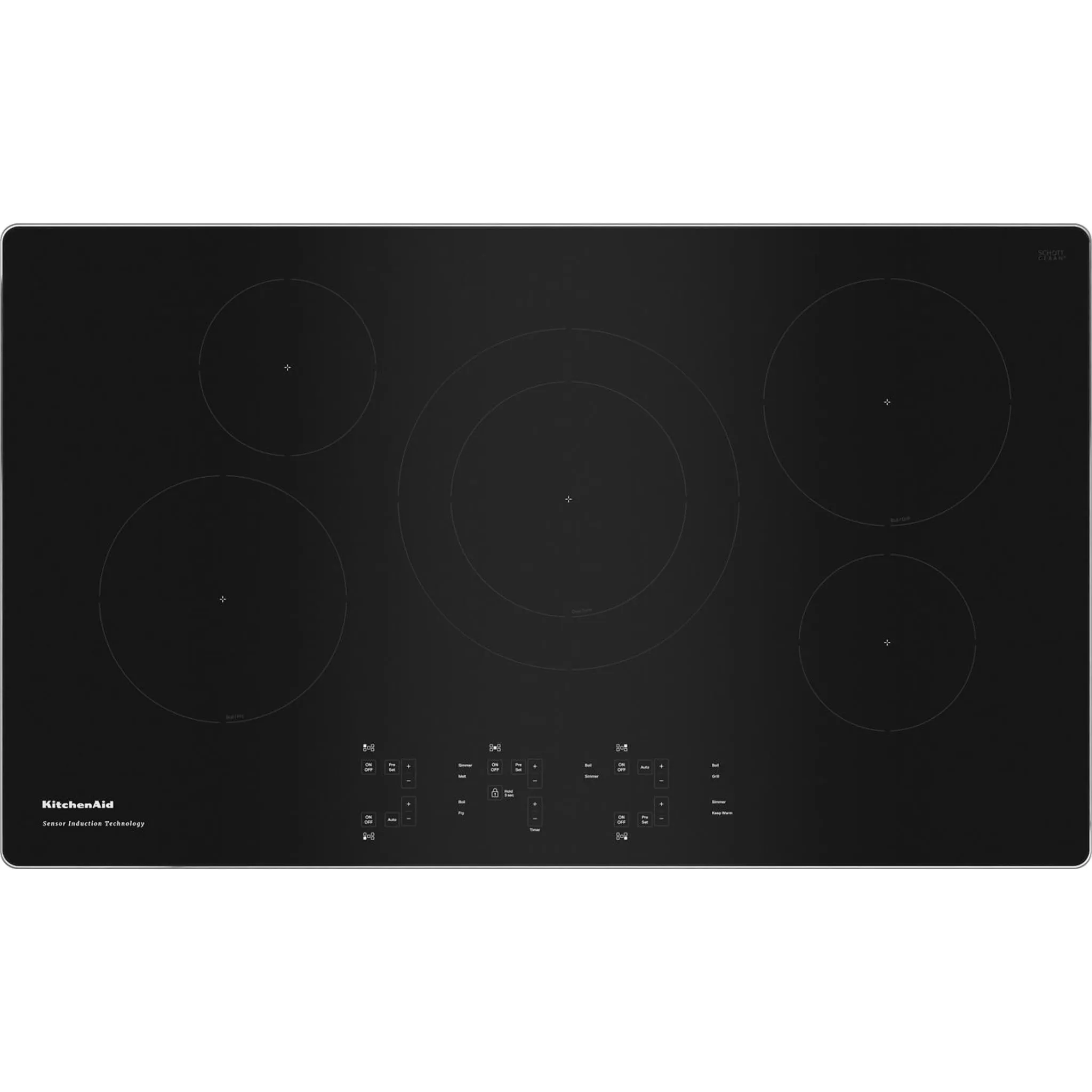 KitchenAid  36" 5-Element Sensor Induction Cooktop (KCIG556JSS)