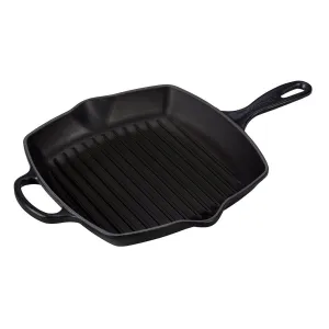 Le Creuset Enameled Cast Iron Signature 10.25'' Square Skillet Grill with Handle