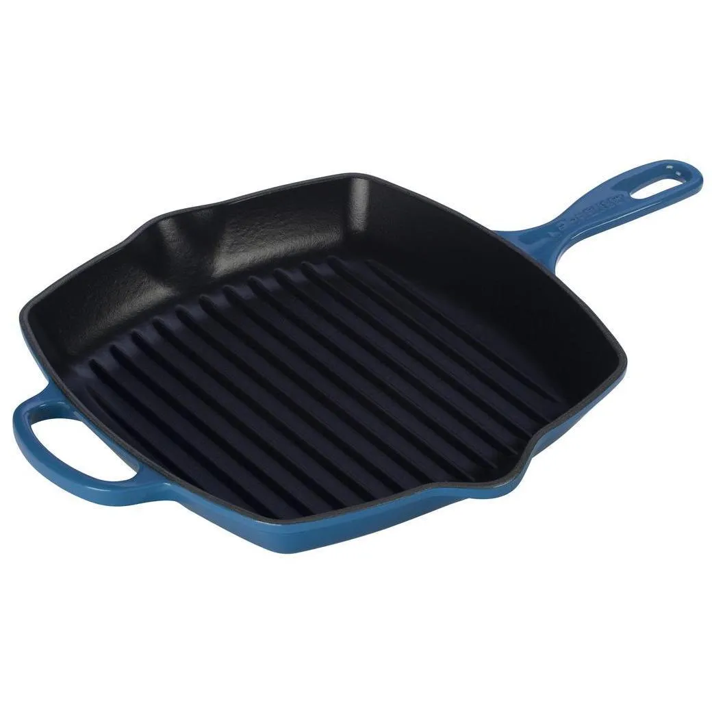 Le Creuset Enameled Cast Iron Signature 10.25'' Square Skillet Grill with Handle