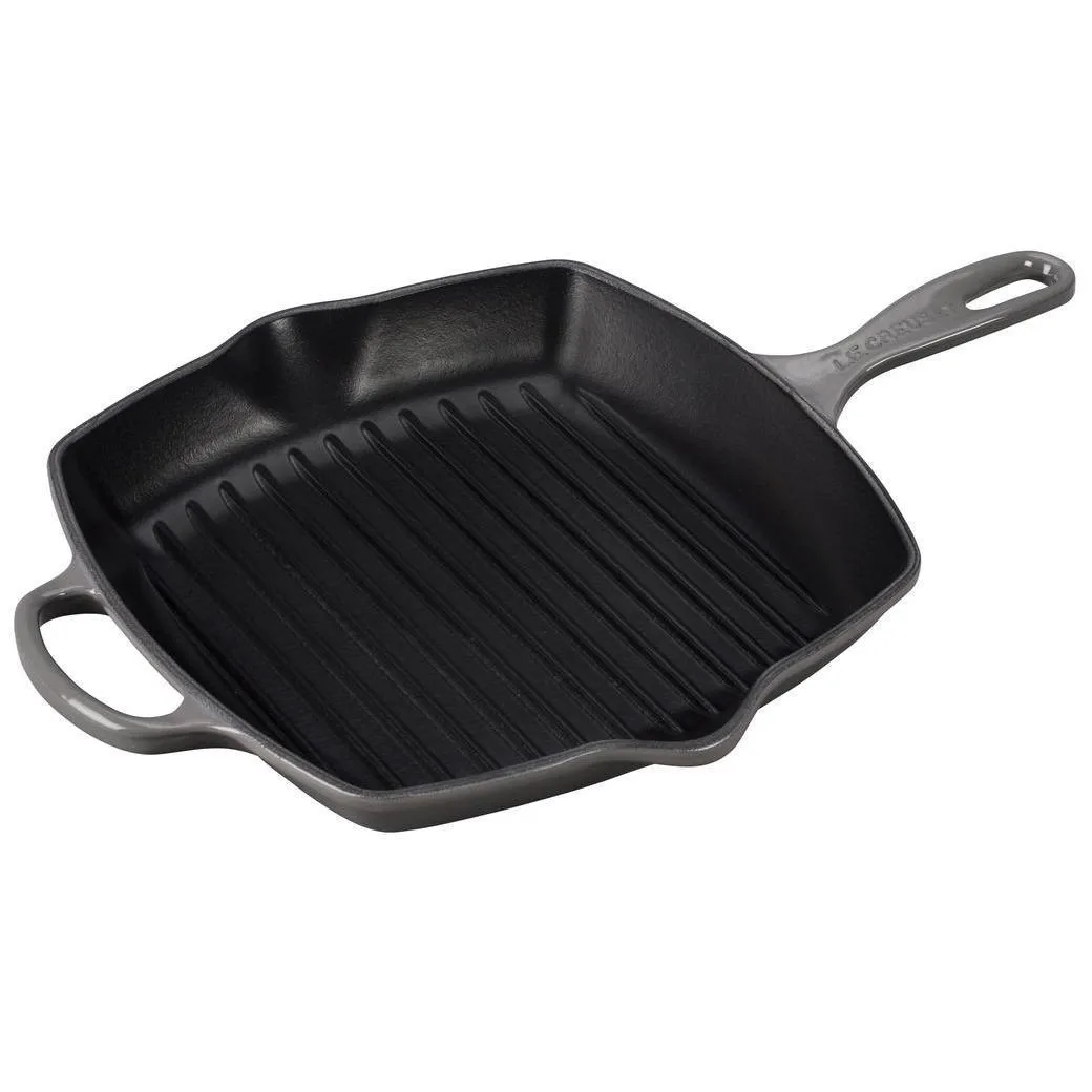 Le Creuset Enameled Cast Iron Signature 10.25'' Square Skillet Grill with Handle