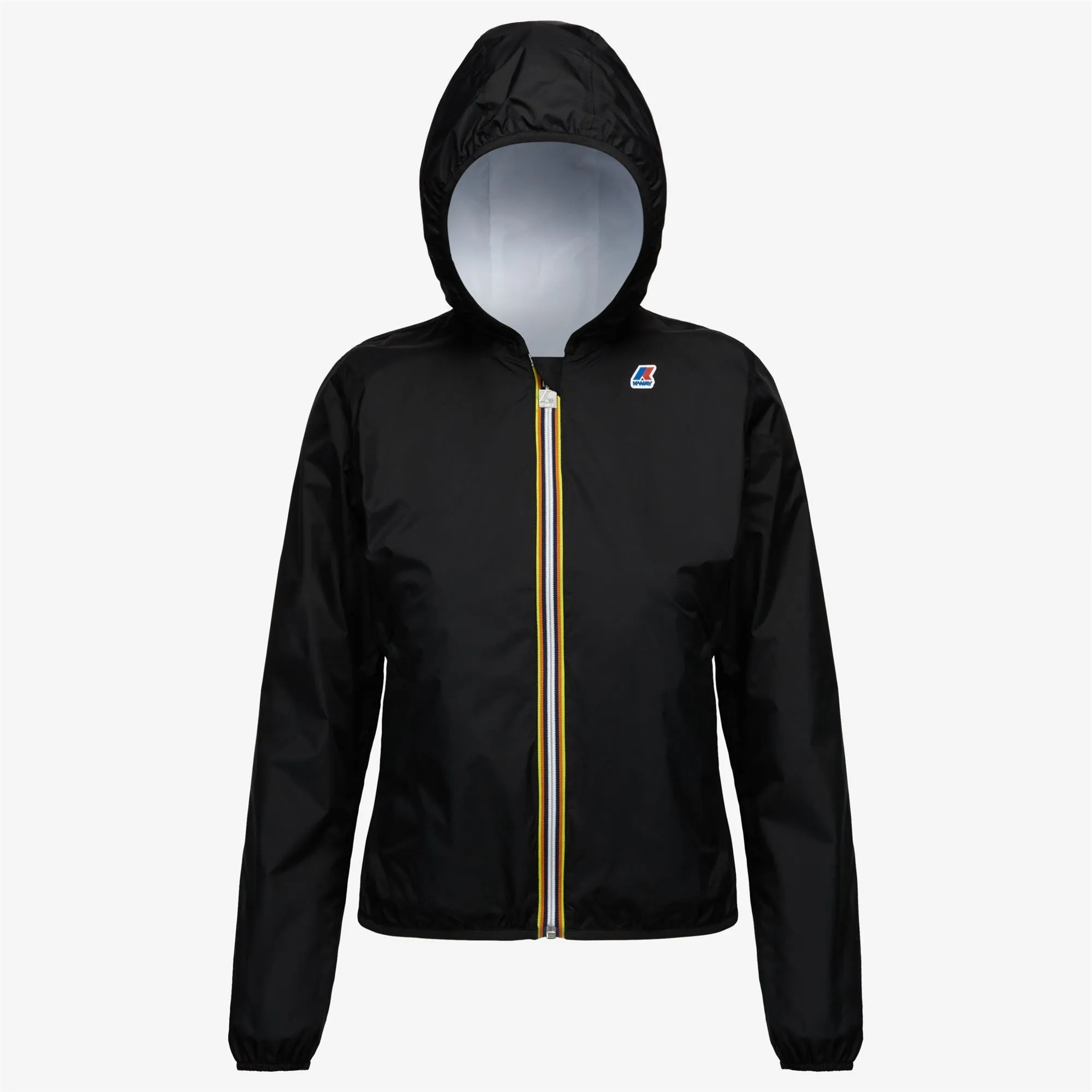 Lily Plus Double - Reversible Waterproof Full Zip Windbreaker in Black/White