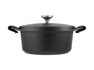 Maxwell & Williams Agile Non-Stick Casserole 24cm / 4.2L Black Gift Boxed