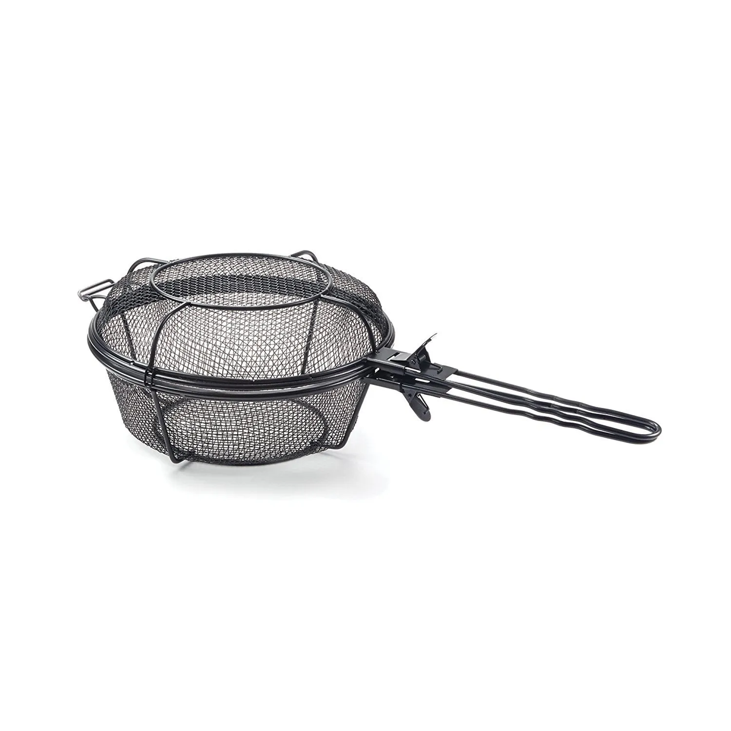 Outset 76182 Chef&#39;s Jumbo Outdoor Grill Basket and Skillet with Removable Handles