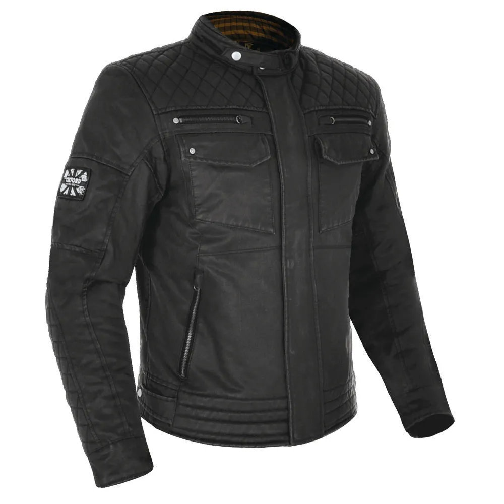 Oxford Hardy Wax Men's Motorbike Jacket Black