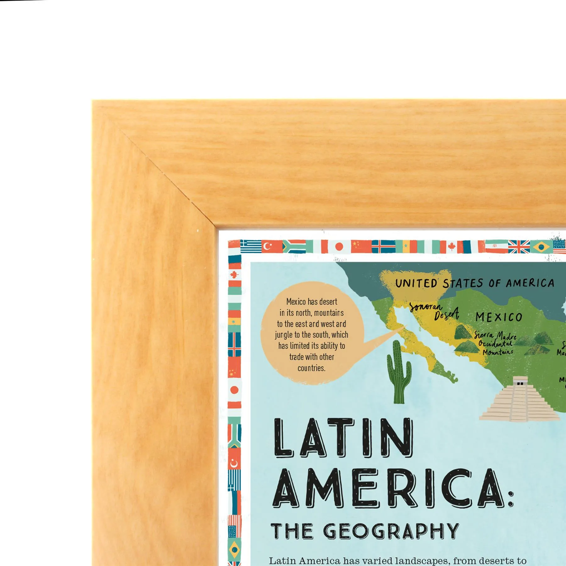 Prisoners of Geography Latin America Educational Wall Map