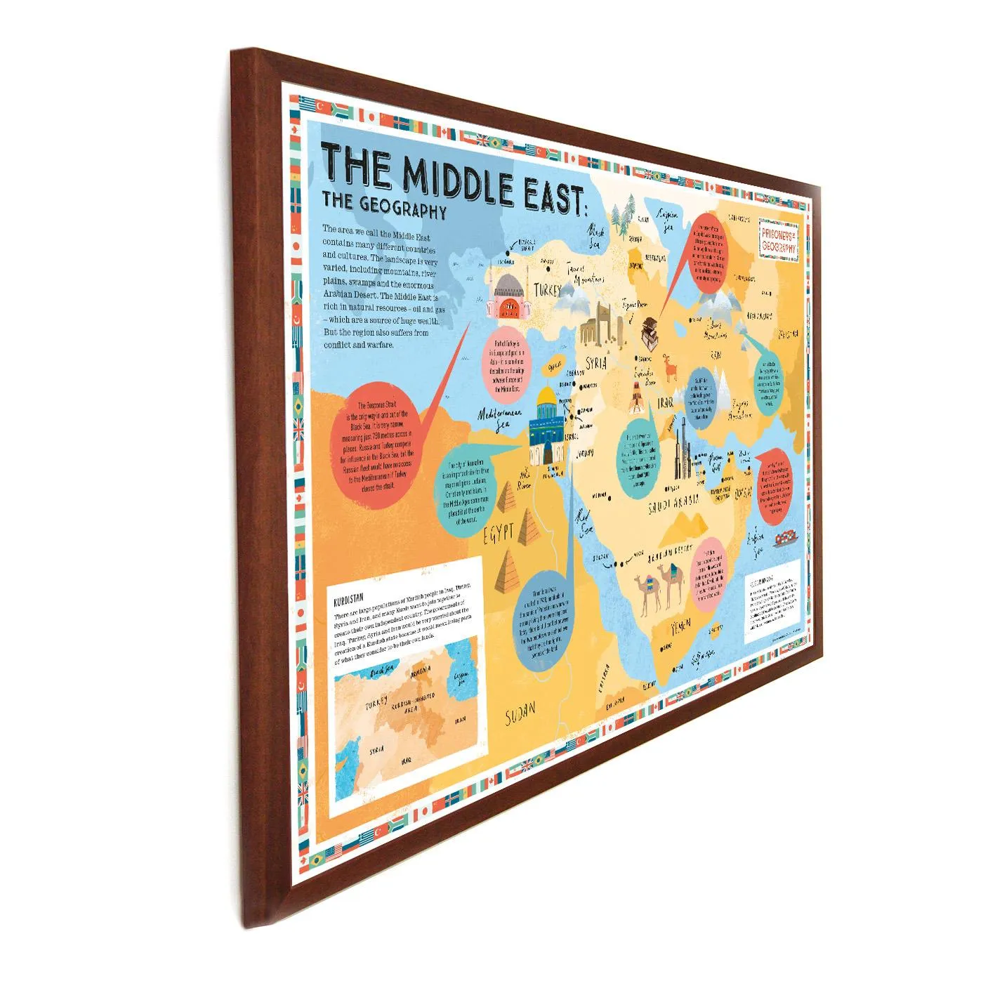 Prisoners of Geography Middle East Educational Wall Map