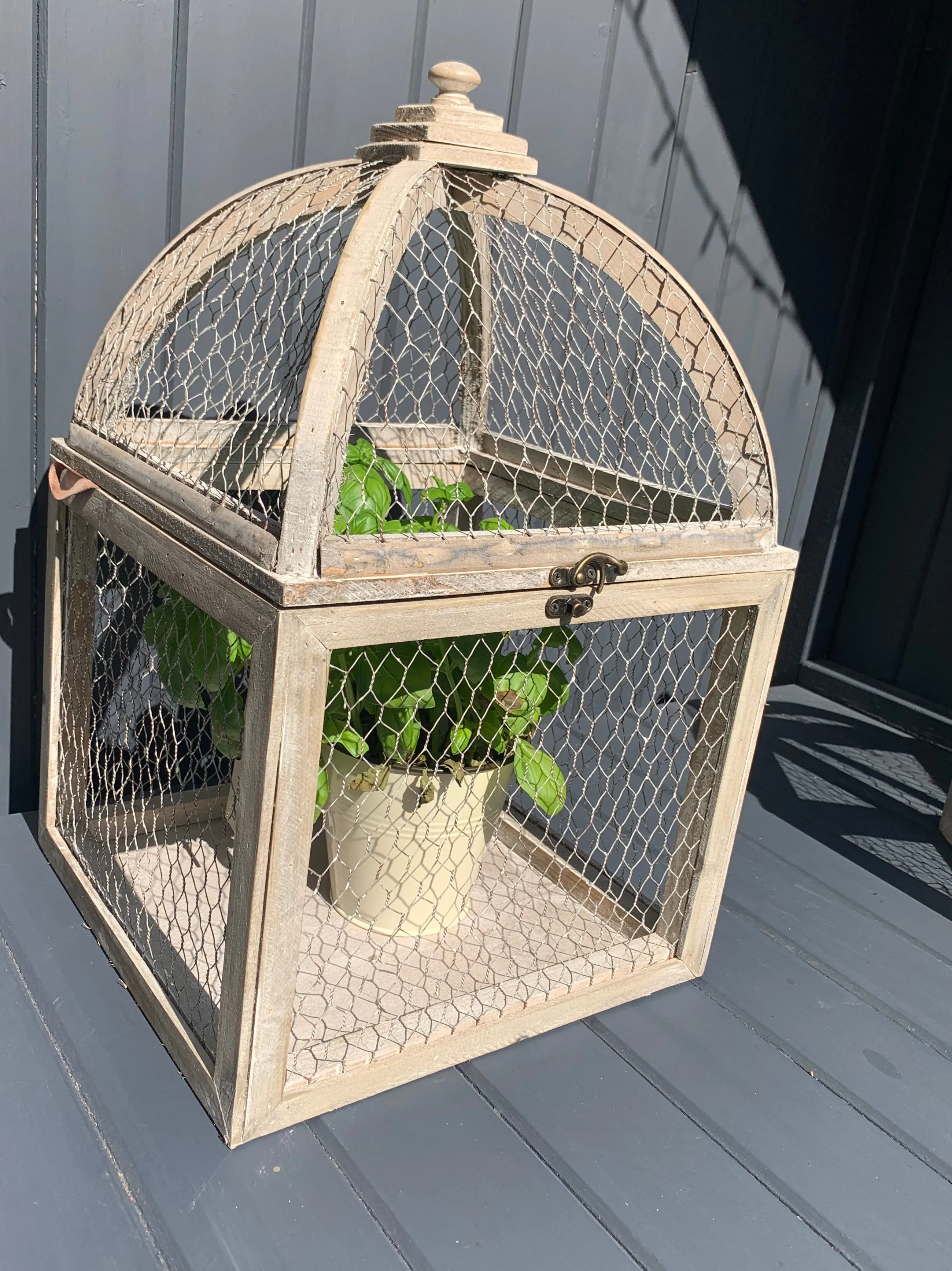 Set Of Two Chicken Wire Cage Lanterns