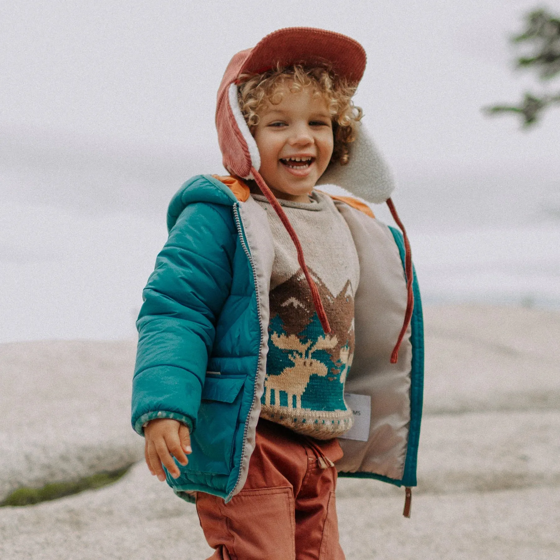 The Quilted Puffer Jacket - Teal - BABY