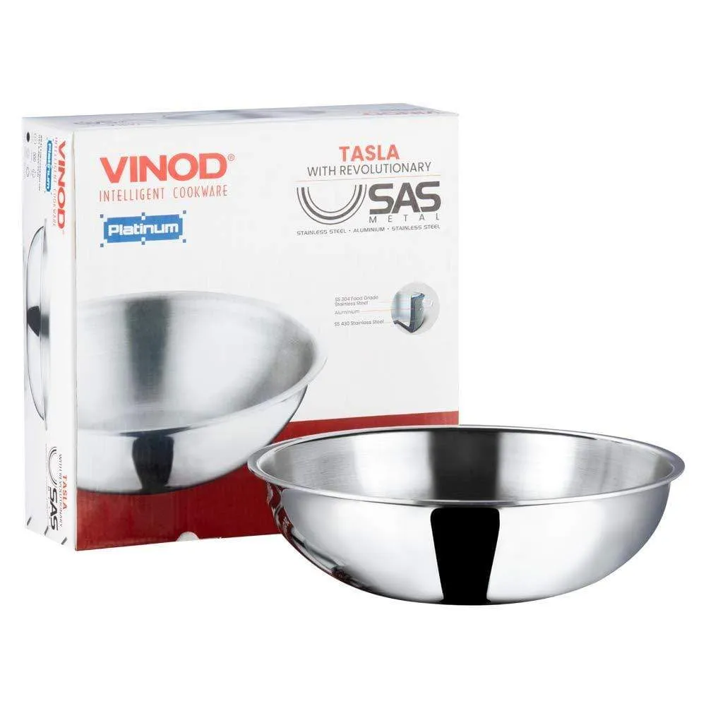 Vinod Platinum Triply Stainless Steel Tasla